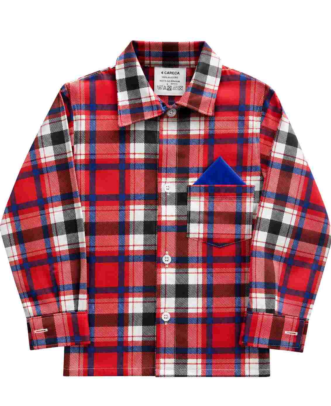 CAMISA JUNINA XADREZ BEBE REF 421